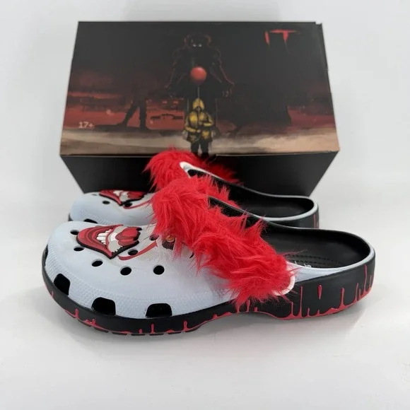 Crocs IT Chapter 2 Pennywise Face Classic Clogs Adult Men's Size 9 New With Box